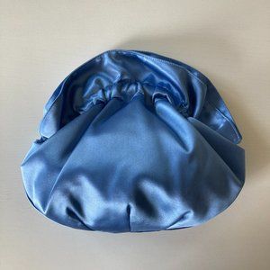 Reiss Cincotti-Frill clutch bag, deep sky blue